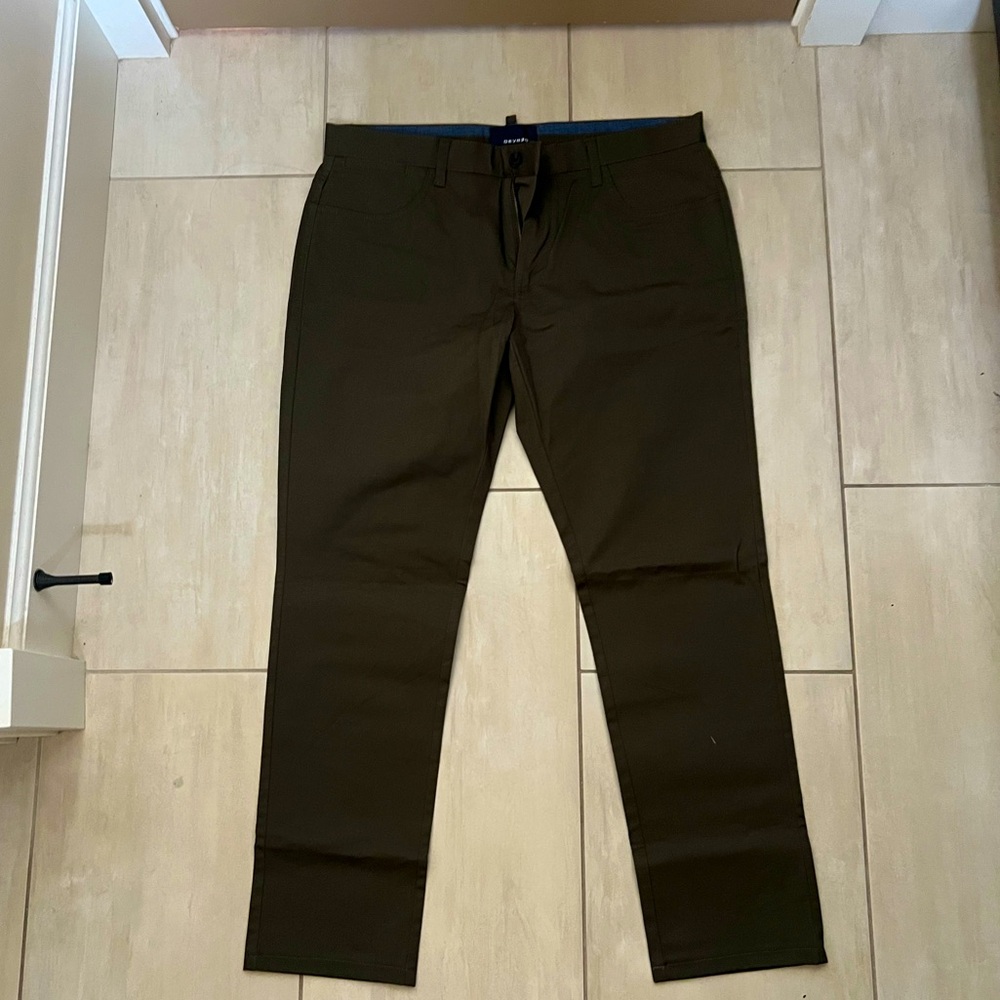 Men's Slim Straight Trouser Pants Size M